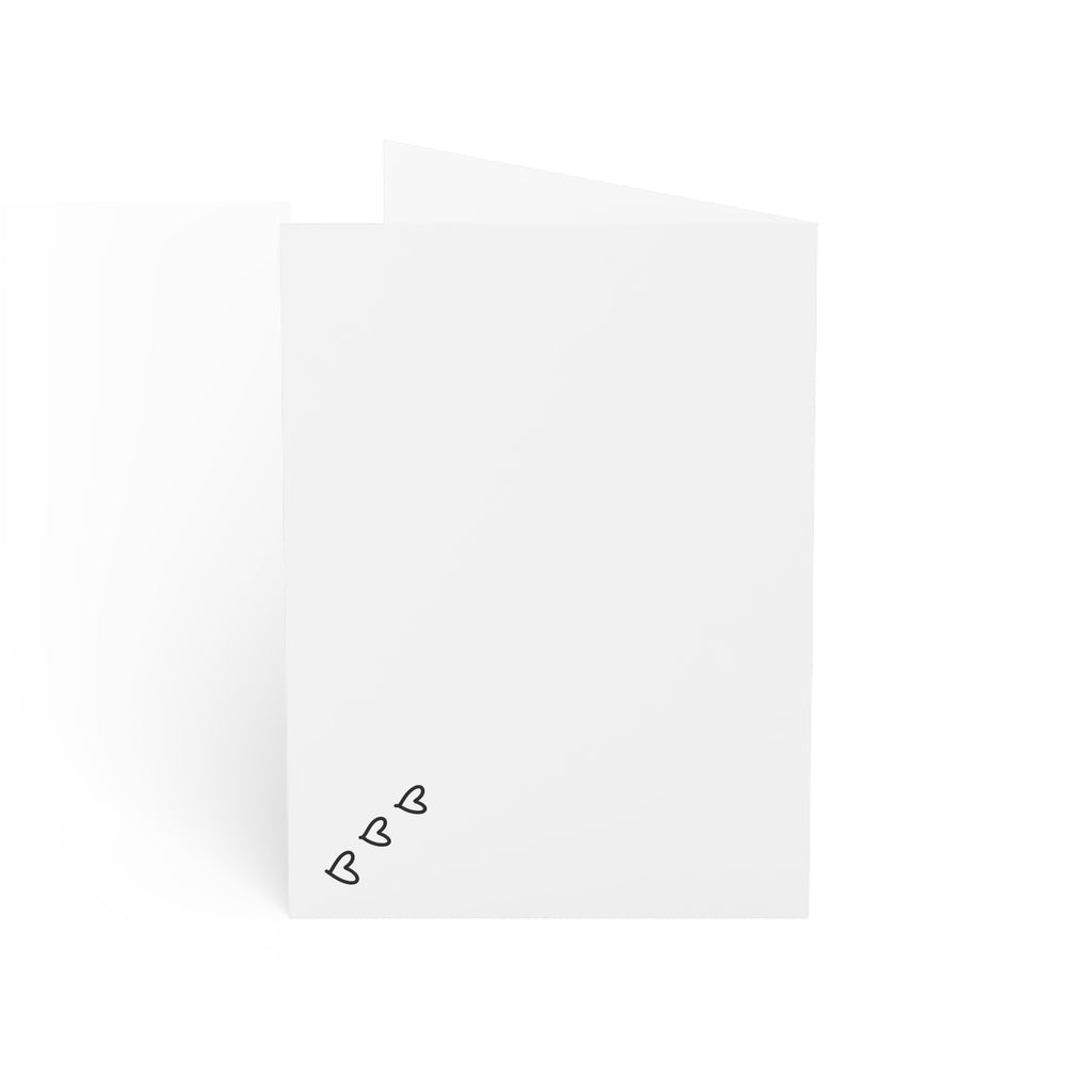 Hand-Drawn Cute Rainbow with Smiling Clouds Greeting Card | Blank Inside