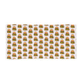 Hand-Drawn Cheeseburger pattern Beach Towel | repeating burger print, novelty summer beach towel