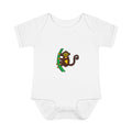 Hand-Drawn Cute Monkey on Tree Infant Bodysuit | Baby Onesie Jungle Animal