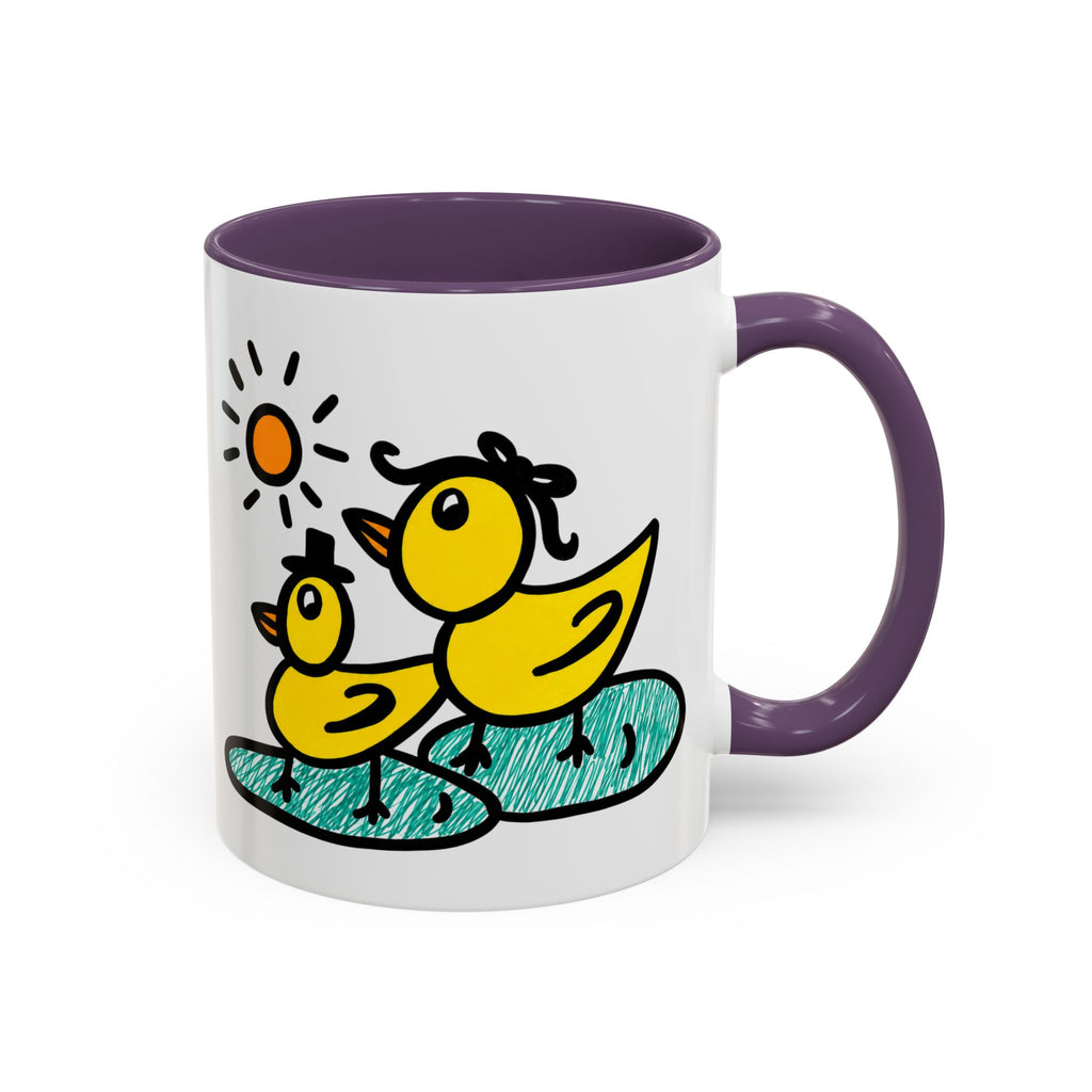 Hand-Drawn Cute Ducks in Pond Mug | Accent Coffee Mug 11oz 15oz
