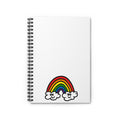 Hand-Drawn Smiling Rainbow with Clouds Spiral Notebook | Ruled Journal