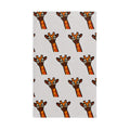 Hand-Drawn Cute Giraffe Hand Towel, Whimsical Safari Bathroom Decor, Animal Kitchen Towel, Cozy Jungle Tea Towel Gift
