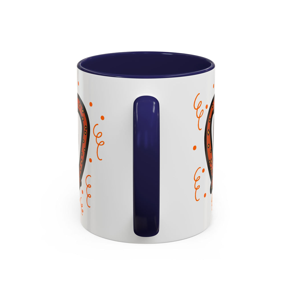 Hand-Drawn Orange Pattern Pretzel mug | Accent Coffee Mug 11oz 15oz