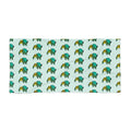Hand-Drawn Sea Turtle Pattern Beach Towel | Tropical Ocean Repeat Design