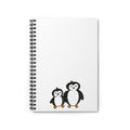 Hand-Drawn Cute Penguin Duo Spiral Notebook | Ruled Journal