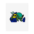 Hand-Drawn Cute Sea Turtle Poster | Colorful Ocean Illustration, Nursery Wall Art