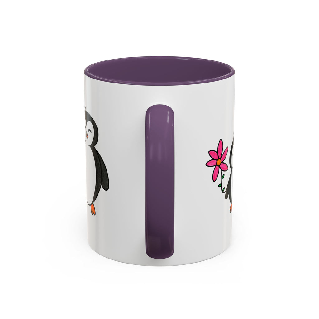 Hand-Drawn Cute Penguin Family Mug | Accent Coffee Mug