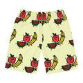 Hand-Drawn Cute Fruit Cartoon | Apple, Watermelon, and Bananas Board Shorts | All-Over Print