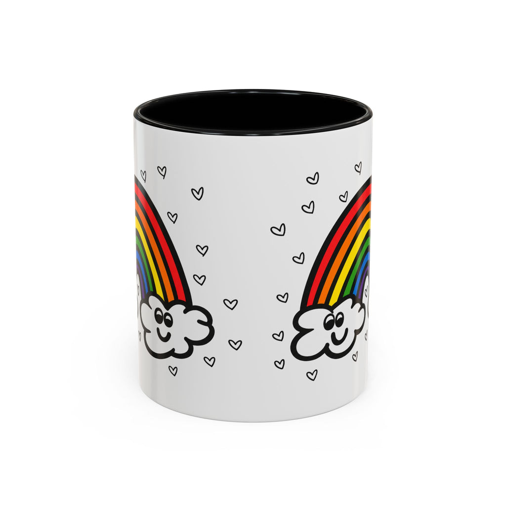 Hand-Drawn Smiling Rainbow Clouds mug | Accent Coffee Mug 11oz or 15oz