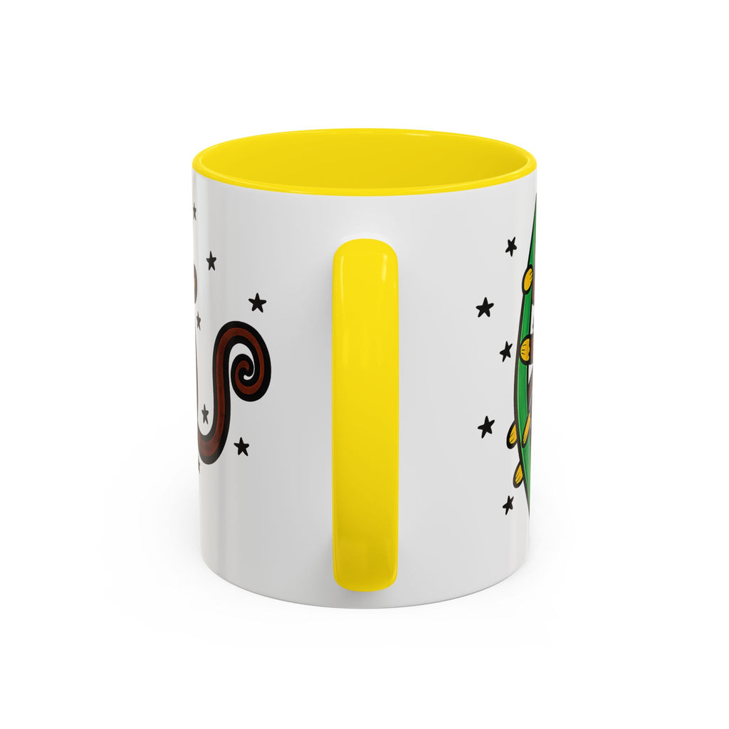 Hand-Drawn Playful Monkey on Vine Coffee Mug | Accent Mug 11oz 15oz