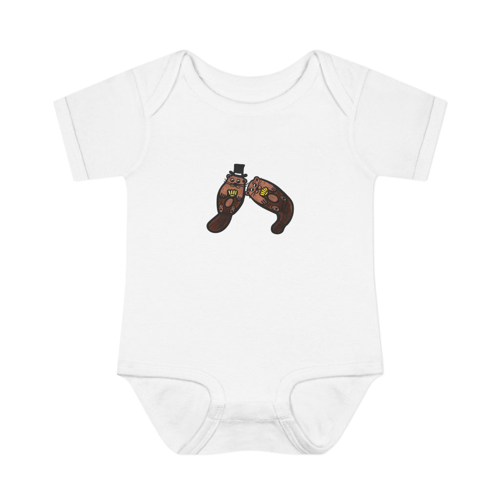 Hand-Drawn Otter Infant Bodysuit | Cute Coastal Otter Graphic