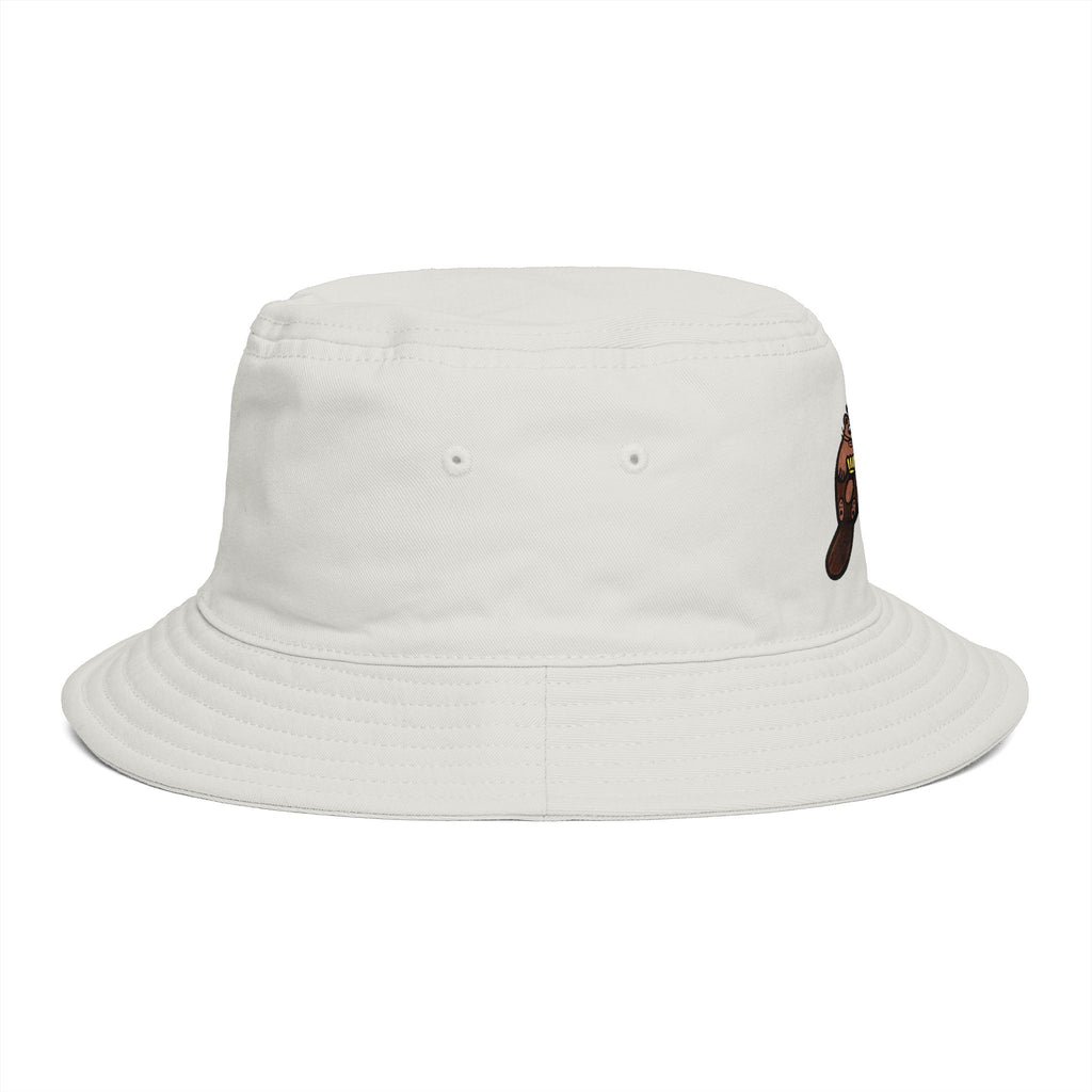 Hand-Drawn Two Otters with Seashell bucket hat | Cute Otter Illustration, Ocean Animal