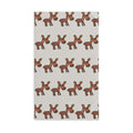 Hand-Drawn Cute Moose Pattern Hand Towel | Woodland Animal Kitchen Towel