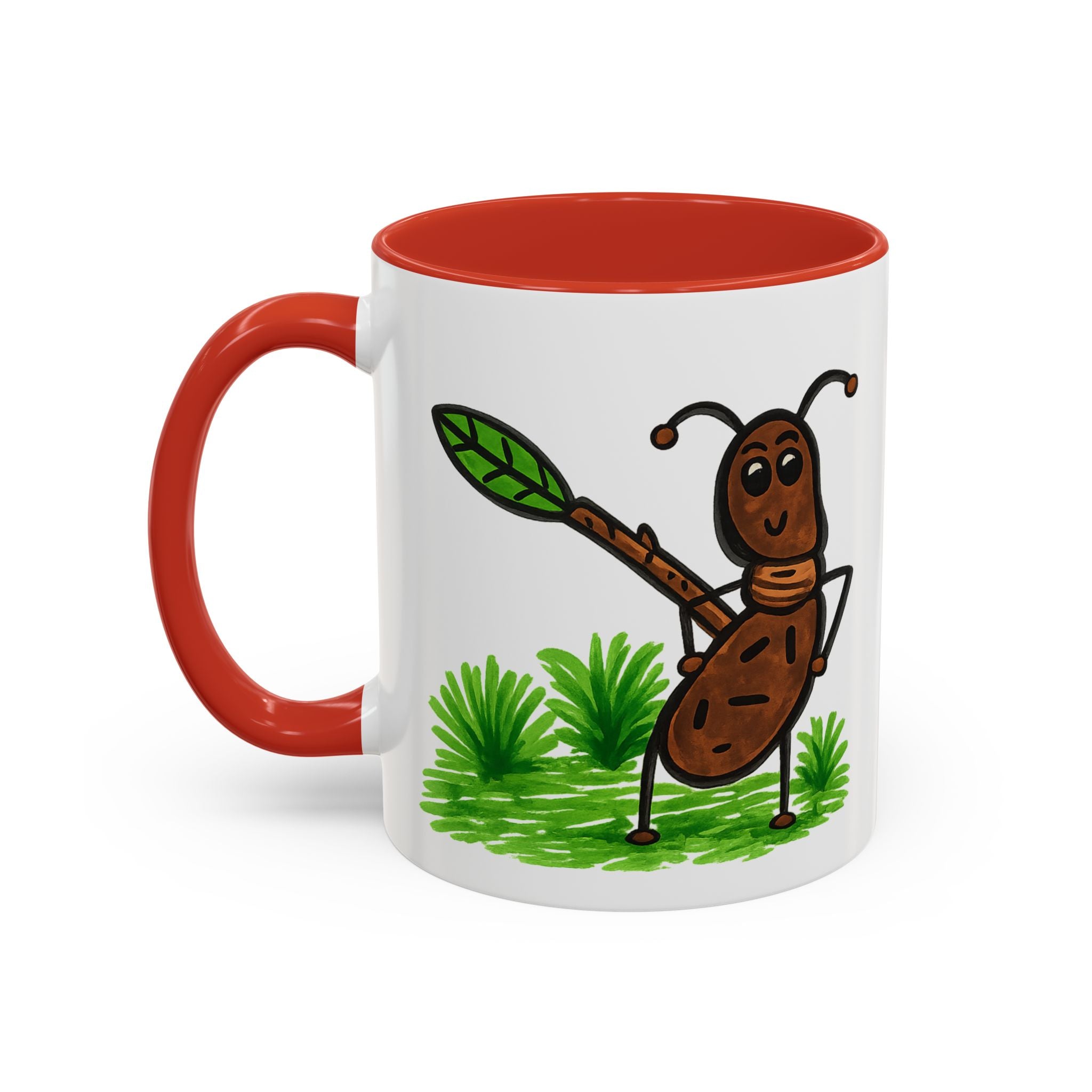 Hand-Drawn Dancing Ant Illustration Mug | Accent Coffee Mug