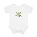 Hand-Drawn Yellow Orange Pink Floral Vine Infant Bodysuit