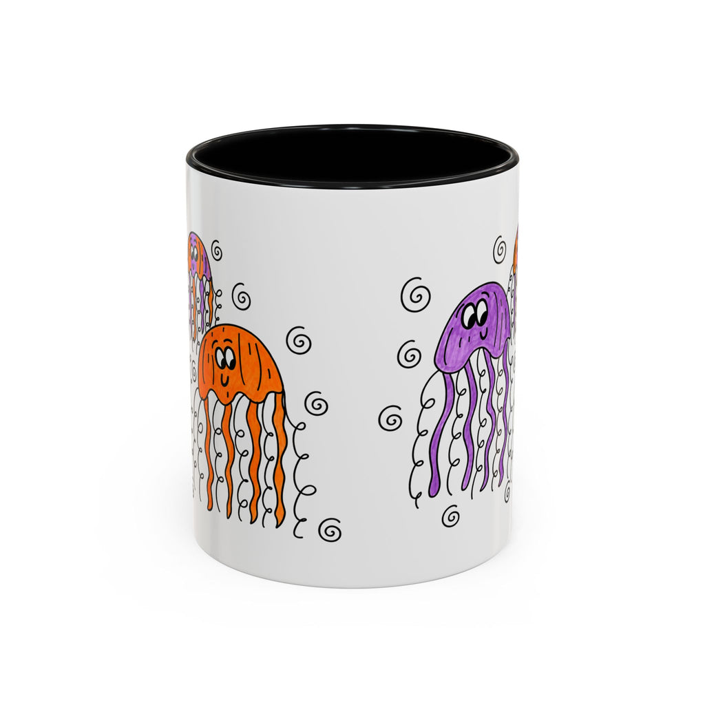 Hand-Drawn Cute Jellyfish Pattern Mug | Accent Coffee Mug 11oz or 15oz
