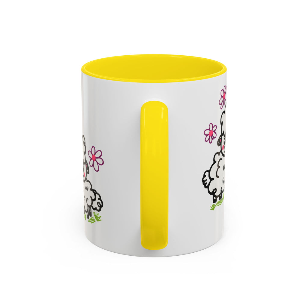 Hand-Drawn Cute Cartoon Sheep Pattern Mug | Accent Coffee Mug