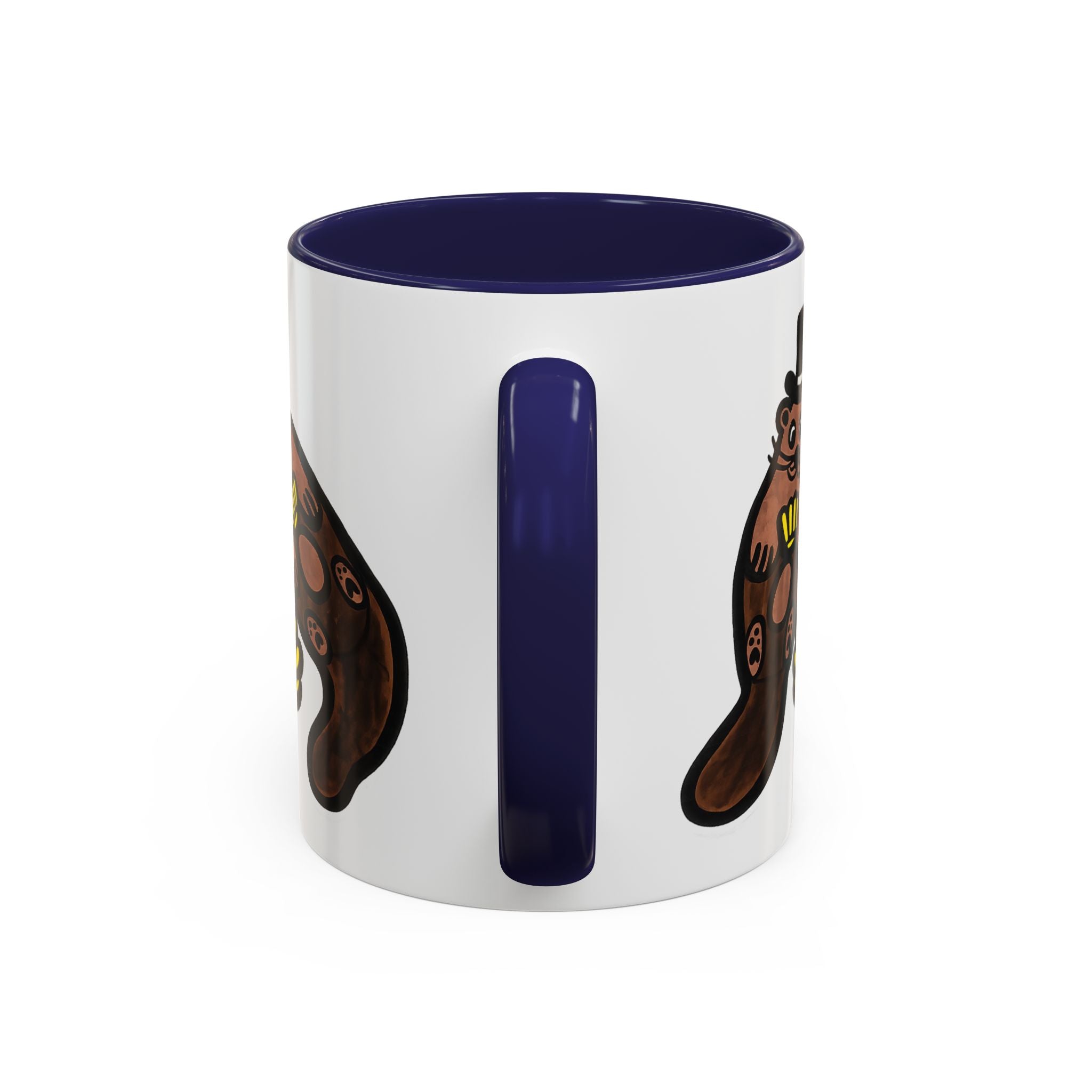 Otter with Top Hat and Shell Mug | Accent Coffee Cup