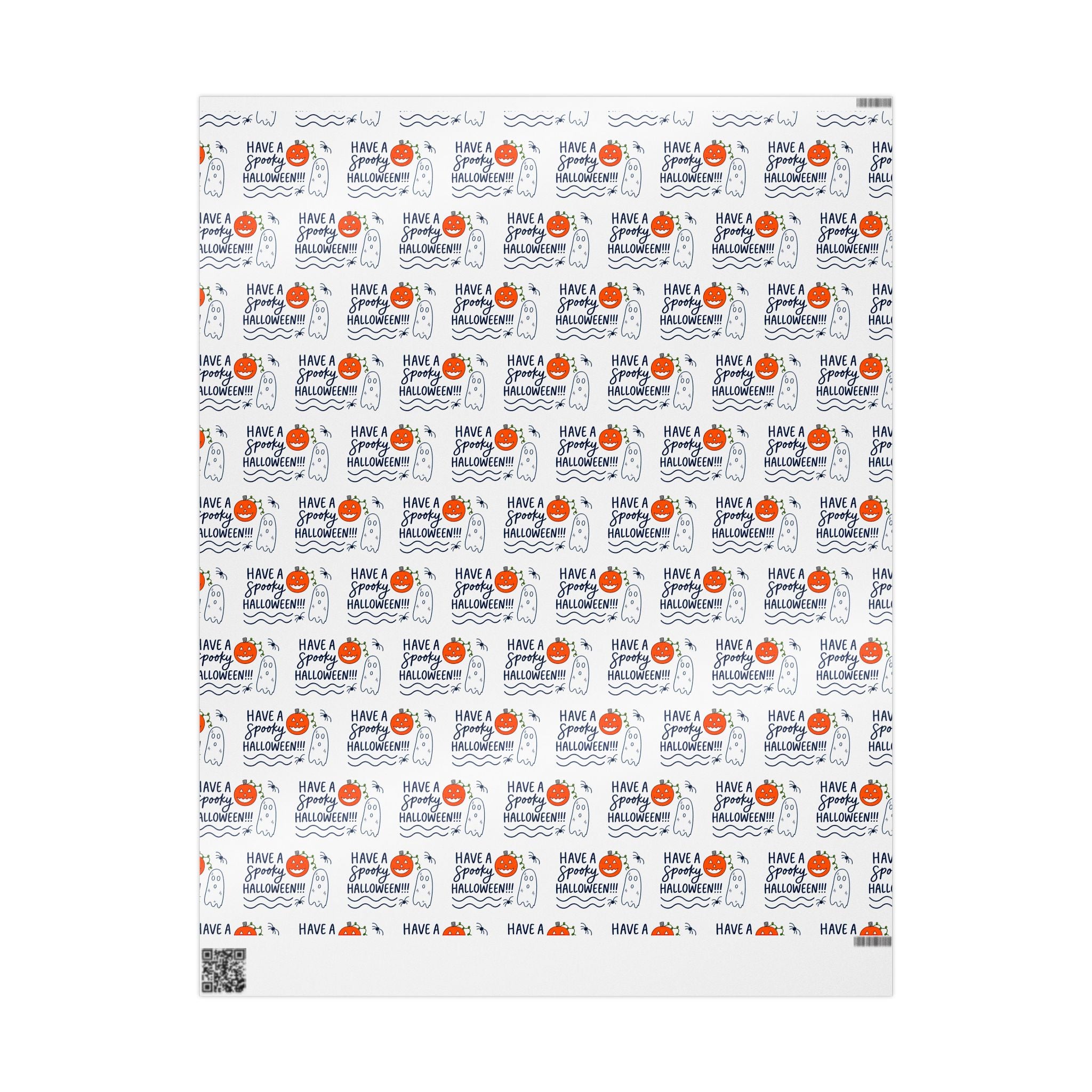 Hand-Drawn Have a Spooky Halloween Pattern Wrapping Papers | Pumpkin Ghosts, Trick or Treat