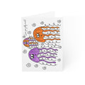 Cute Jellyfish Greeting Card, Hand Drawn Coastal Card, Whimsical Ocean Birthday Card, Under the Sea Card for Friend