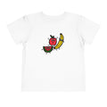 Hand-Drawn Dancing Fruit Characters Toddler Tee | Cute Apple Banana Watermelon
