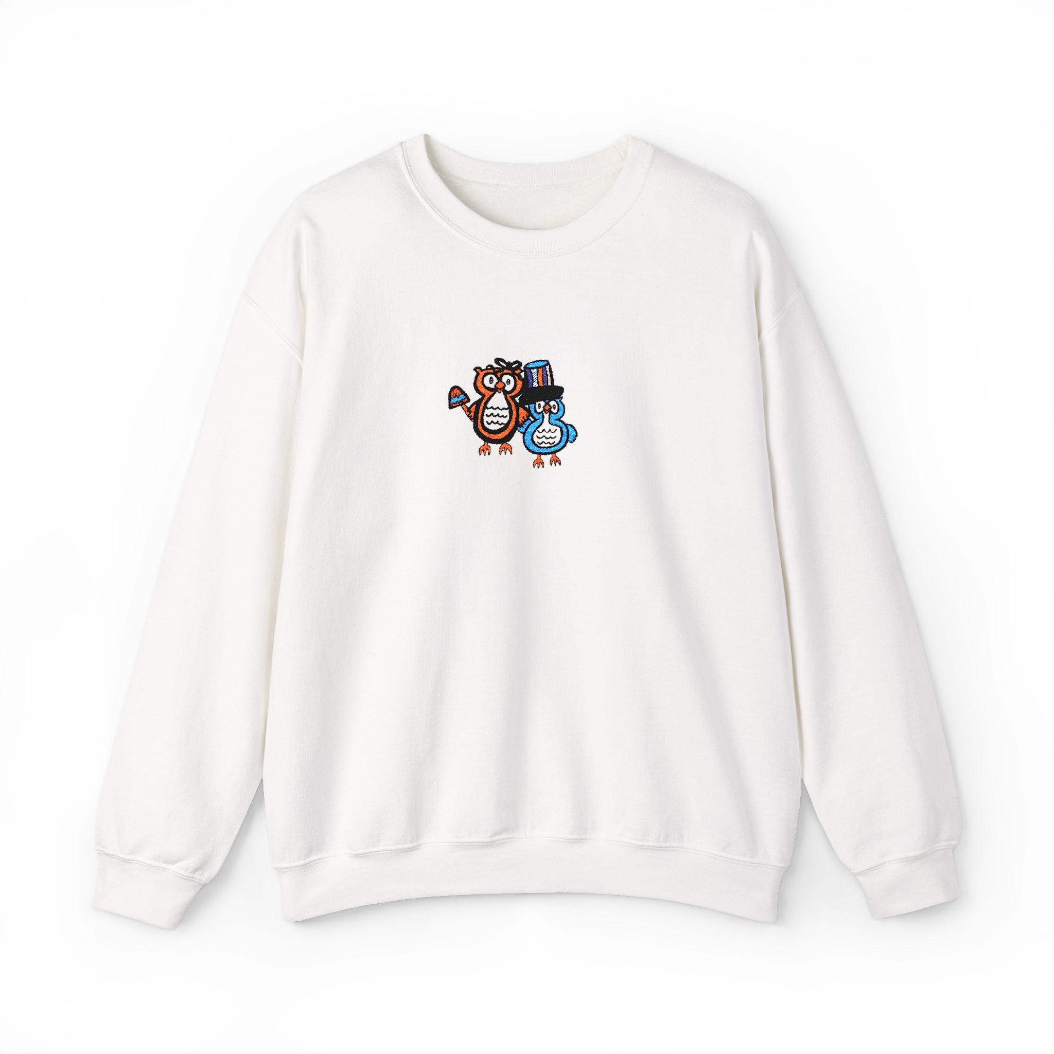 Hand-Drawn Patriotic Owl Couple sweatshirt | Fourth of July, USA flag birds