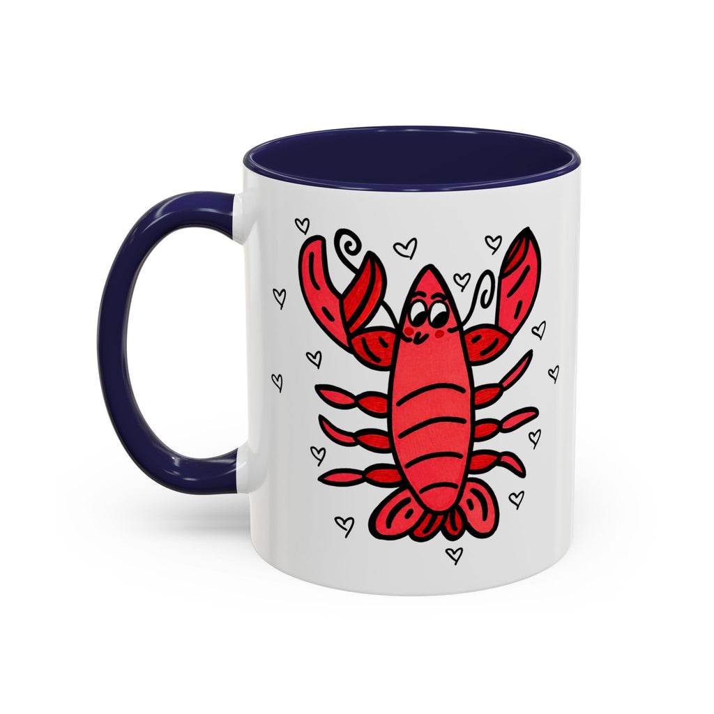 Hand-Drawn Cute Red Lobster Mug | Accent Coffee Mug 11oz 15oz