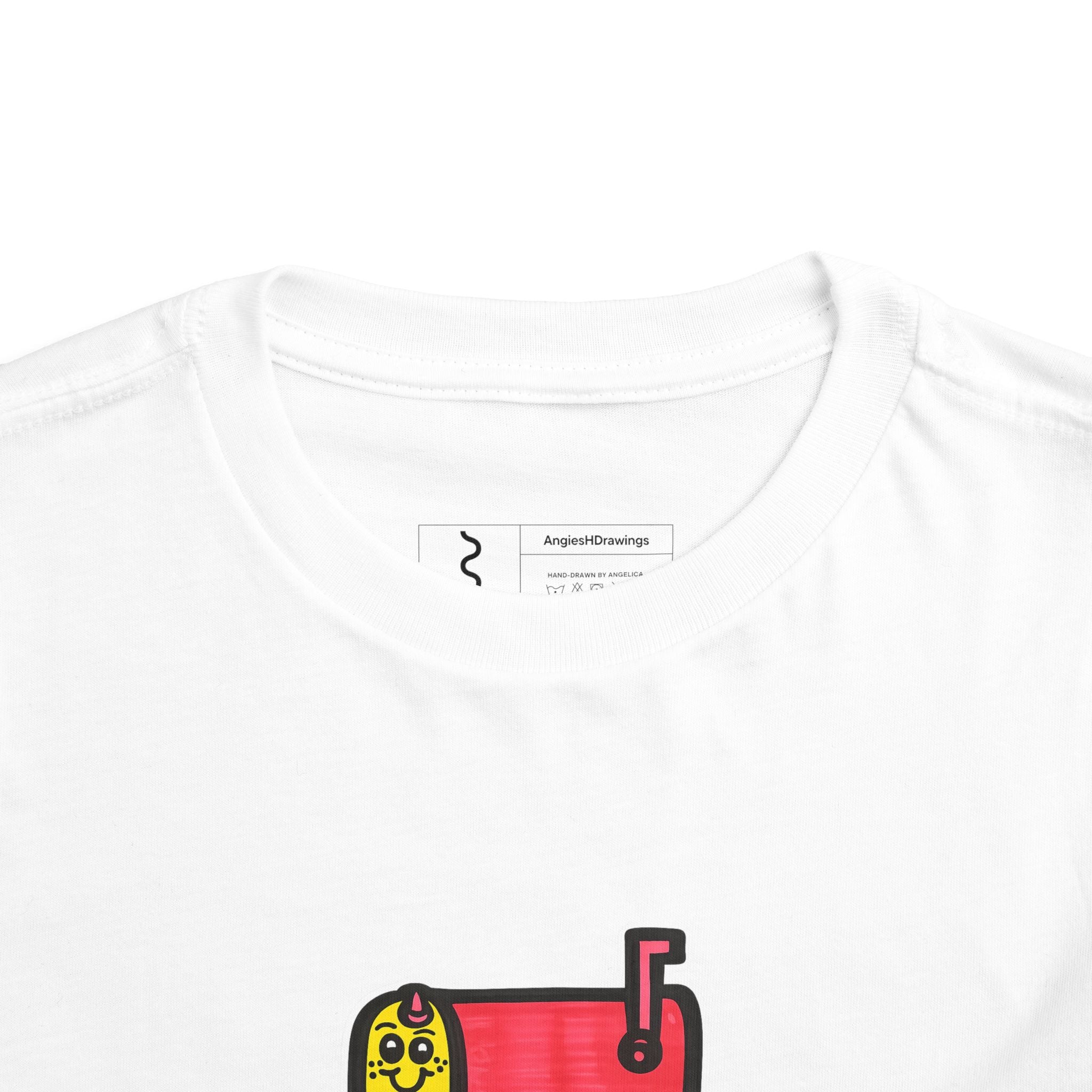 Hand-Drawn Cute Pink Mailbox toddler tee | Kids Mailbox Shirt, Postal Theme
