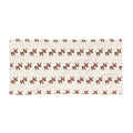 Hand-Drawn Brown Moose Pattern Beach Towel | Cute Animal Moose Print