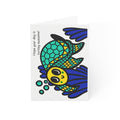 Cute Sea Turtle Greeting Card, Hand Drawn Coastal Card, Whimsical Ocean Turtle Card, Beach Lover Gift Card