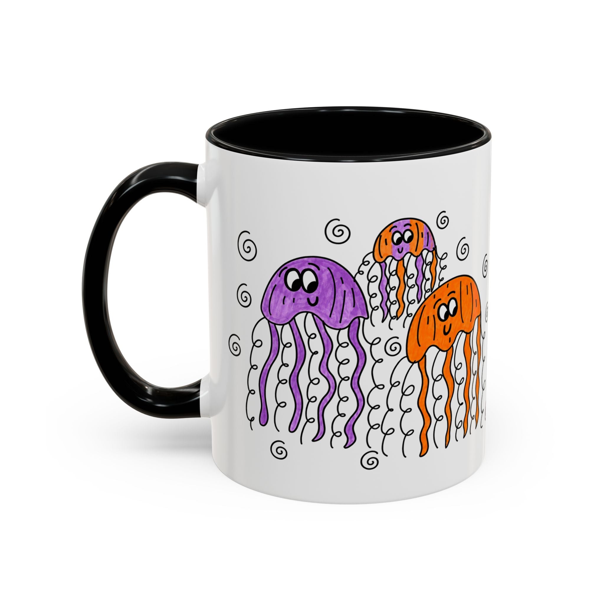 Hand-Drawn Cute Jellyfish Pattern Mug | Accent Coffee Mug 11oz or 15oz