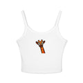 Hand-Drawn Cute Giraffe Neck Illustration Tank Top | Cropped Spaghetti Strap