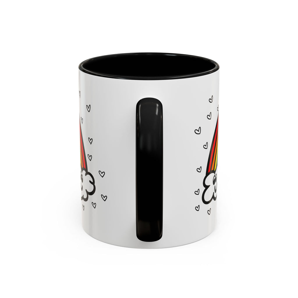 Hand-Drawn Smiling Rainbow Clouds mug | Accent Coffee Mug 11oz or 15oz