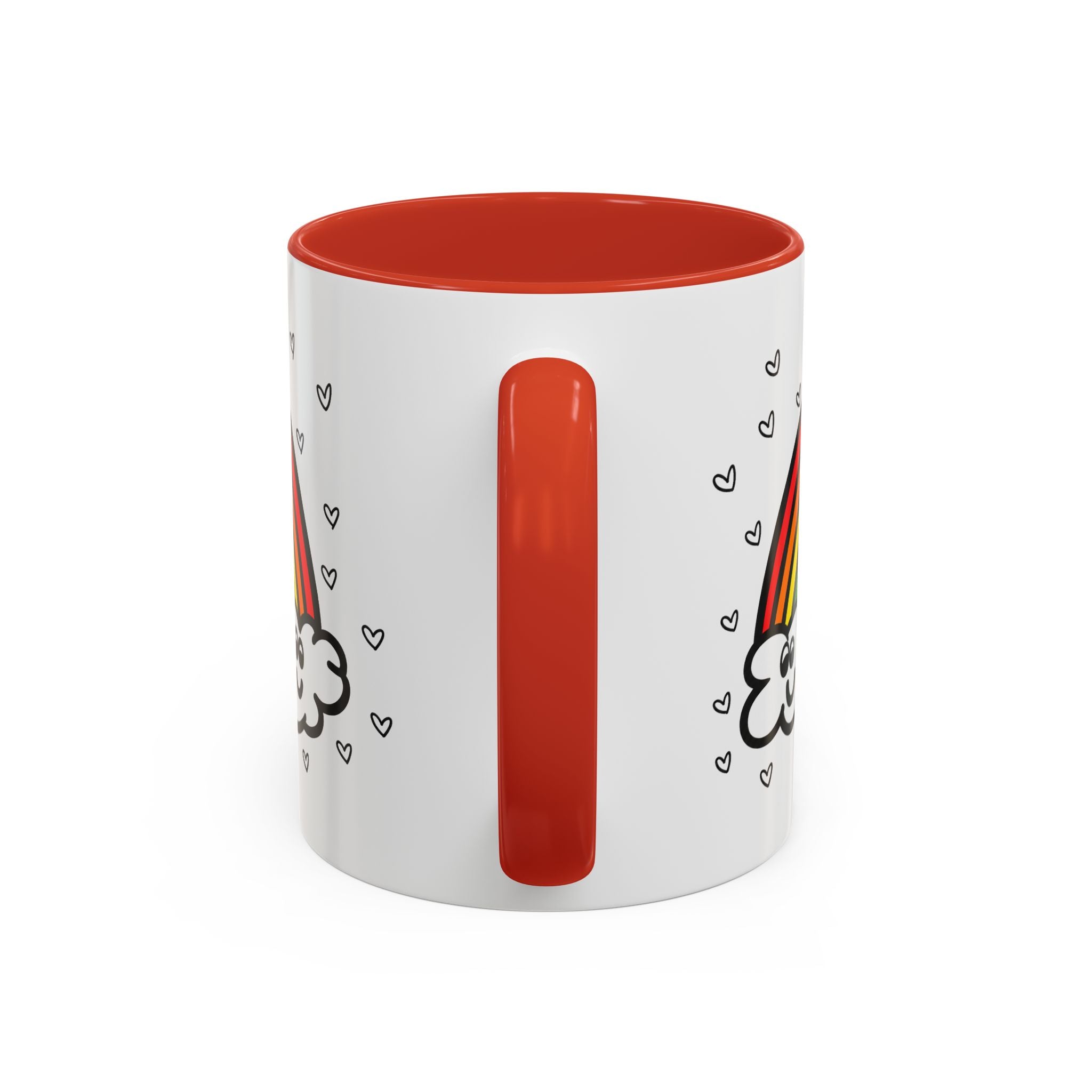 Hand-Drawn Smiling Rainbow Clouds mug | Accent Coffee Mug 11oz or 15oz