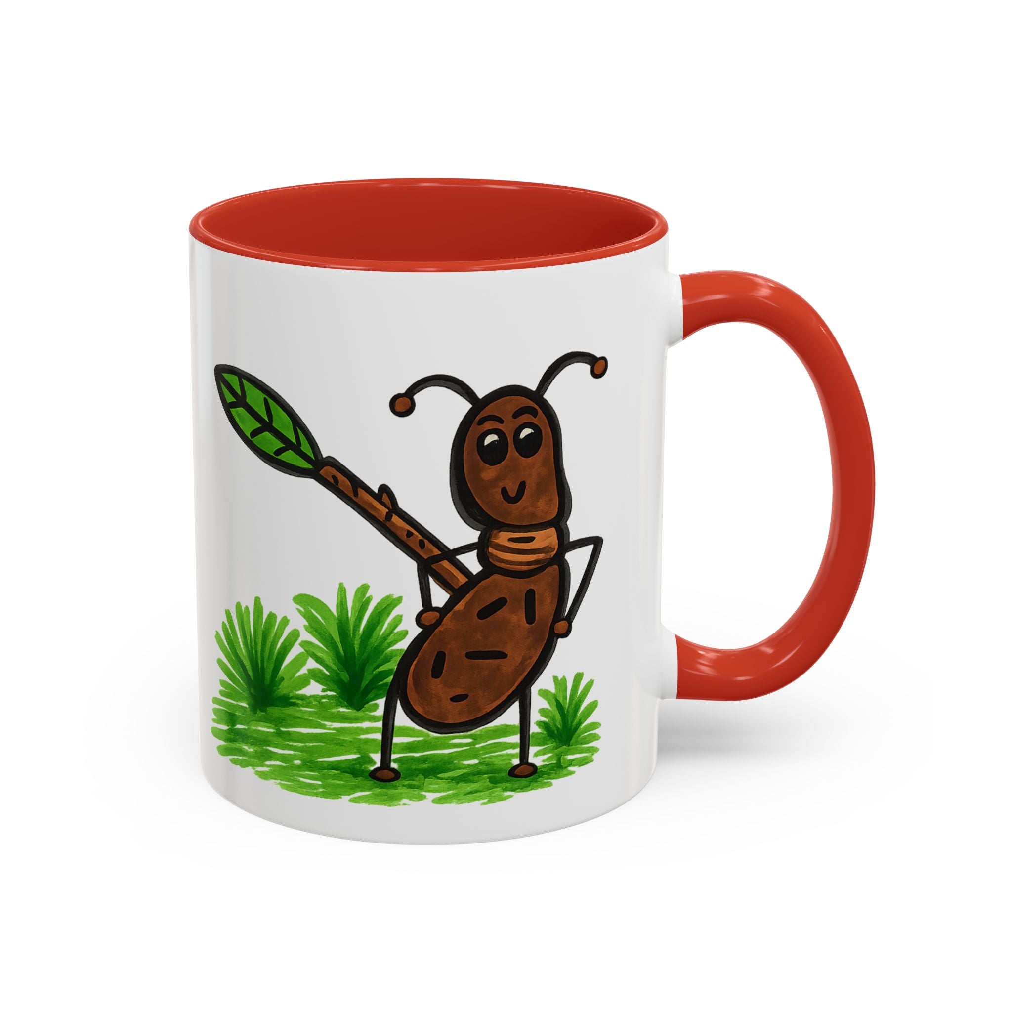 Hand-Drawn Dancing Ant Illustration Mug | Accent Coffee Mug