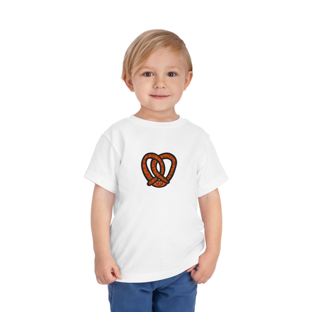 Hand-Drawn Salted Pretzel Illustration Toddler Tee | Cute Snack Graphic