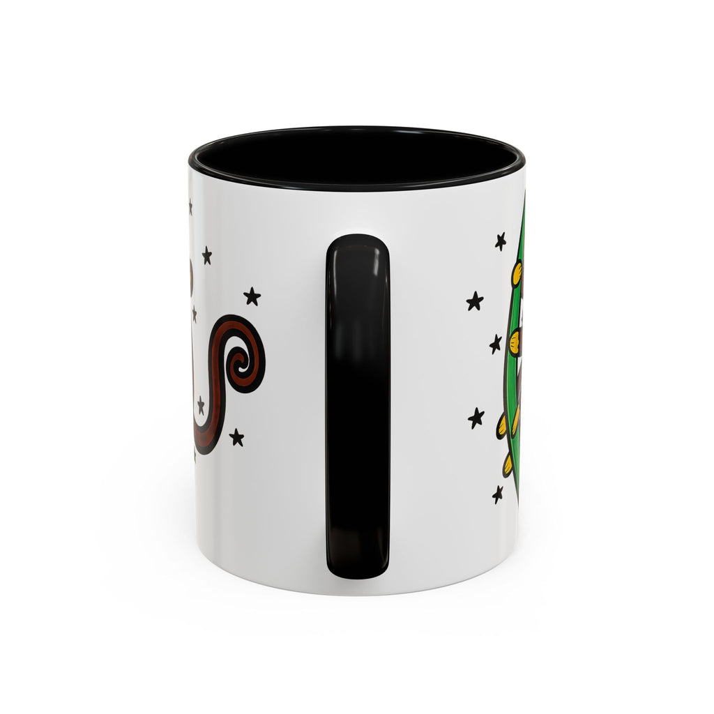 Hand-Drawn Playful Monkey on Vine Coffee Mug | Accent Mug 11oz 15oz