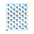 Hand-Drawn Blue Cartoon Dolphin Wrapping Paper | Ocean Sea Animal Pattern