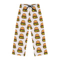 Hand-Drawn Cartoon Cheeseburger Pattern Pajama Pants | All-Over Print