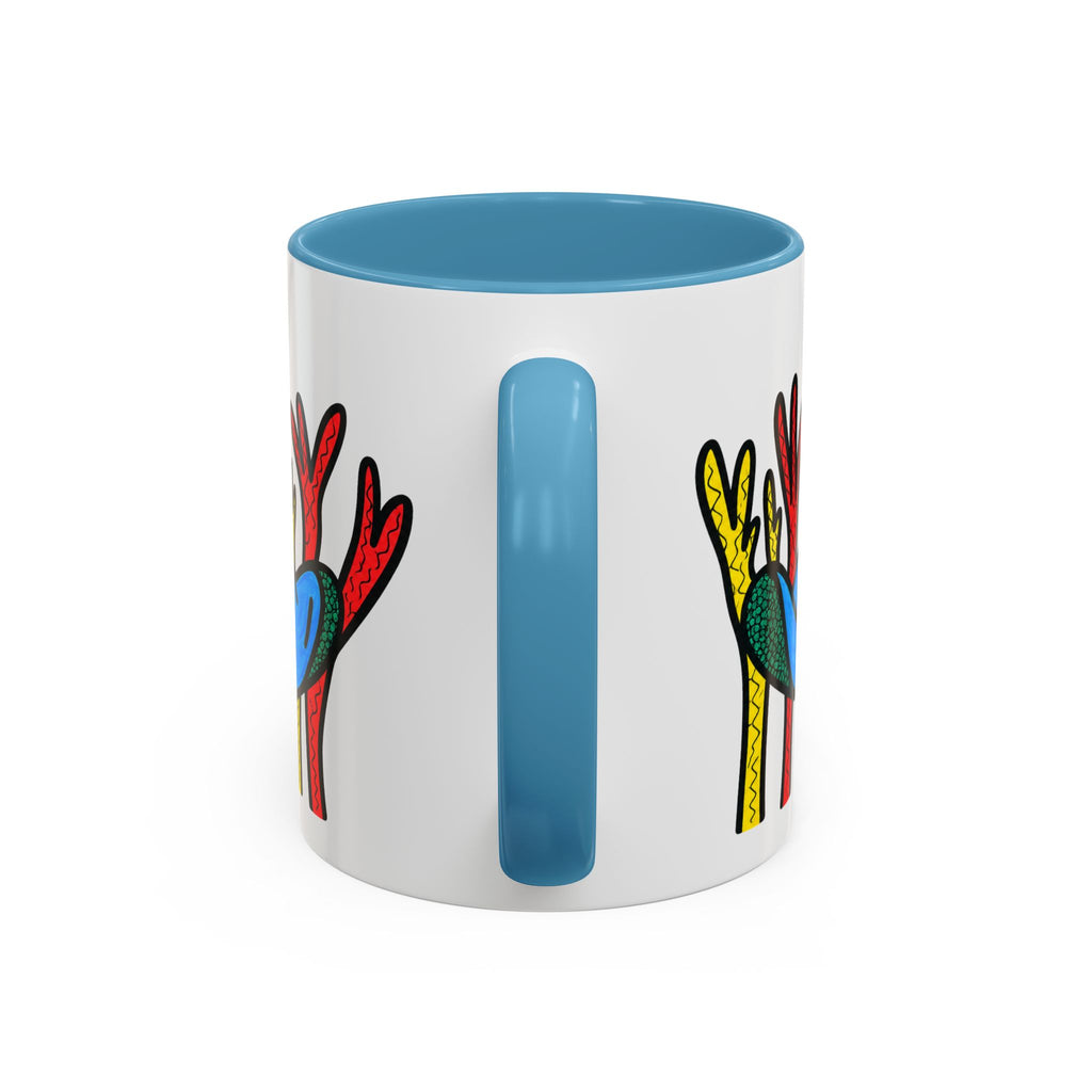 Hand-Drawn Blue Stingray Illustration Mug | Accent Coffee Mug (11, 15oz)