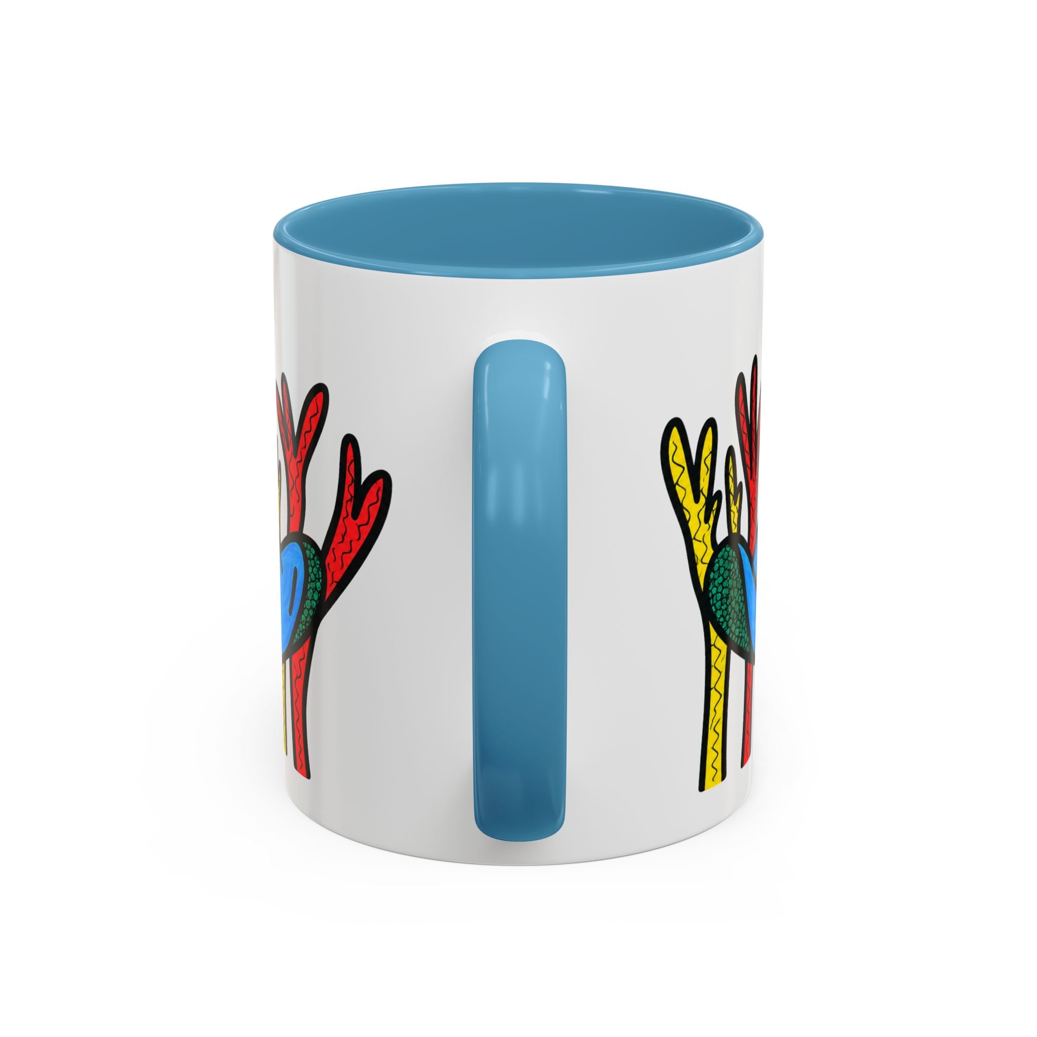 Hand-Drawn Blue Stingray Illustration Mug | Accent Coffee Mug (11, 15oz)