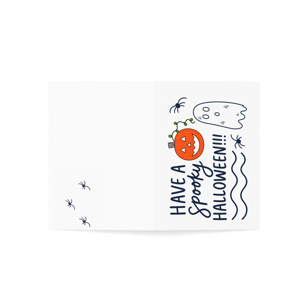 Cute Halloween Greeting Card, Hand Drawn Spooky Card, Whimsical Halloween Card, Cozy Spooky Season Card