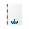 Hand-Drawn Blue Stingray Illustration Spiral Notebook | Ruled Line