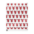 Hand-Drawn Red Lobster Repeat Pattern Wrapping Paper | Seafood Themed Gift Wrap