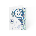 Cute Whale Greeting Card, Hand Drawn Coastal Card, Whimsical Ocean Whale Card, Beach Lover Gift Card