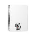 Hand-Drawn Happy Cartoon Dog with Red Collar Notebook | Spiral Ruled Journal