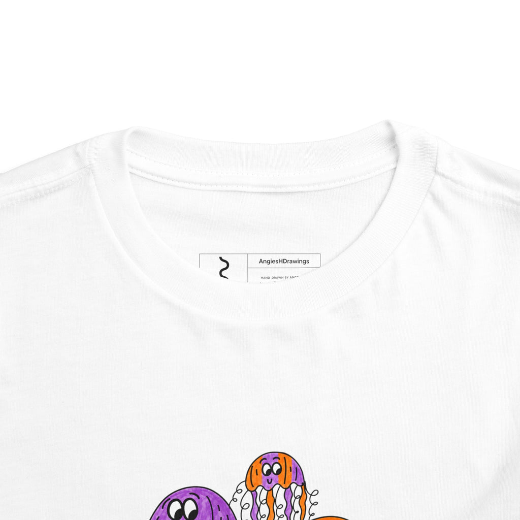 Hand-Drawn Drippy Jellyfish Trio Toddler Tee | Cute Ocean Sea Life Shirt