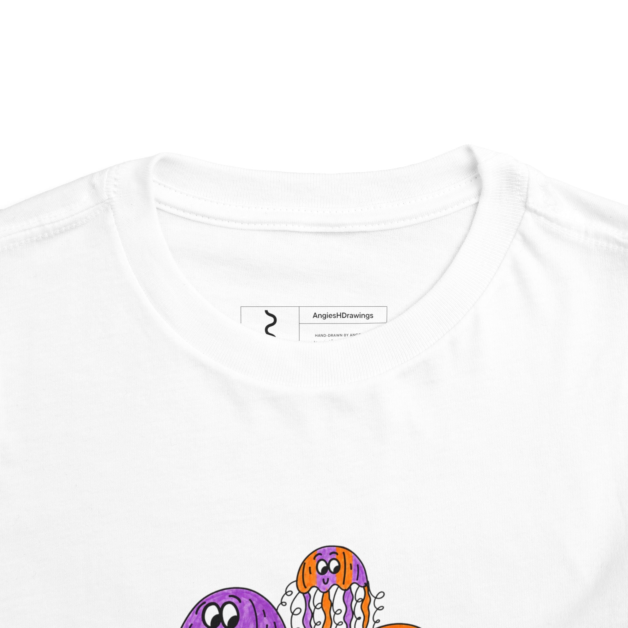 Hand-Drawn Drippy Jellyfish Trio Toddler Tee | Cute Ocean Sea Life Shirt