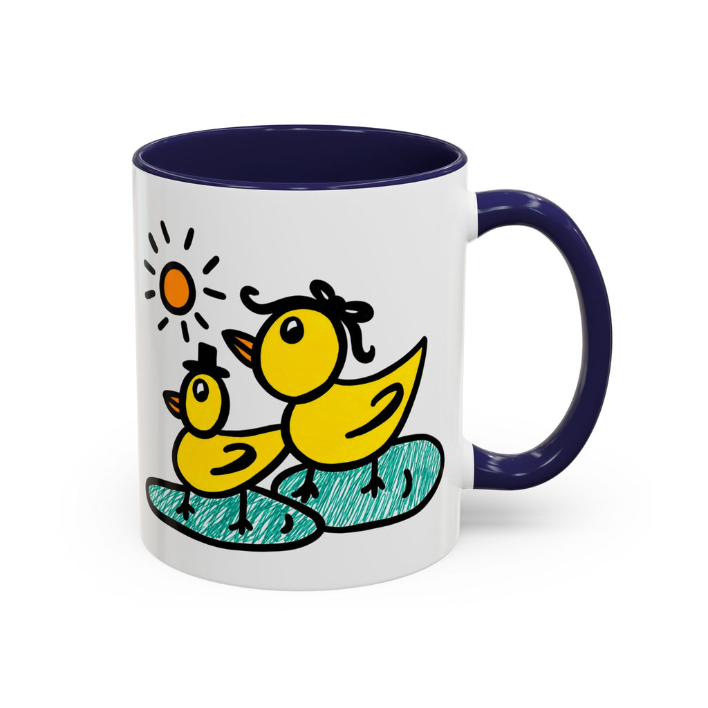 Hand-Drawn Cute Ducks in Pond Mug | Accent Coffee Mug 11oz 15oz