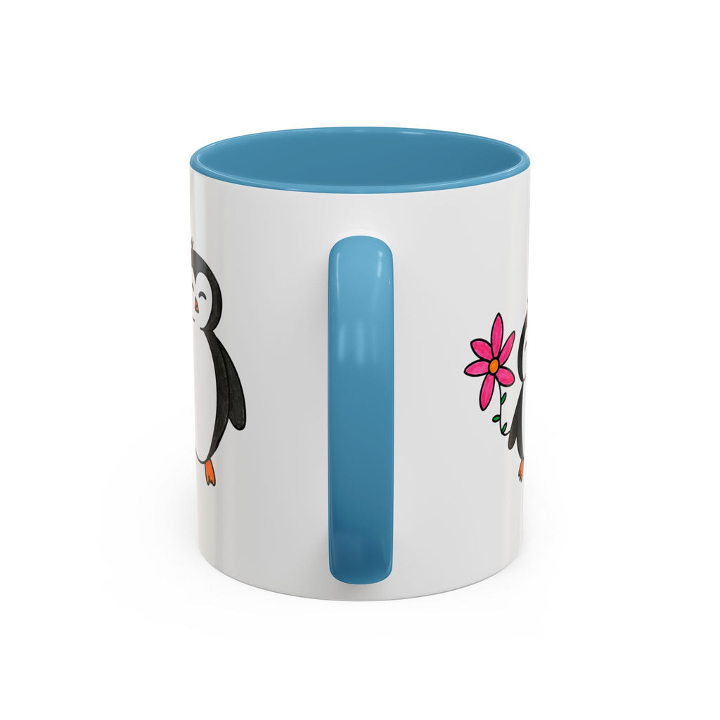 Hand-Drawn Cute Penguin Family Mug | Accent Coffee Mug